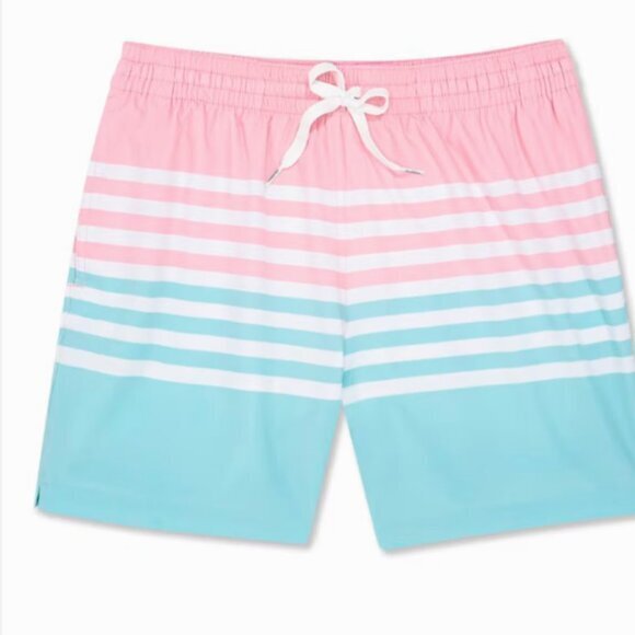 chubbies Other - Chubbies Pink Blue Stretch Swim Shorts Size Large NWOT